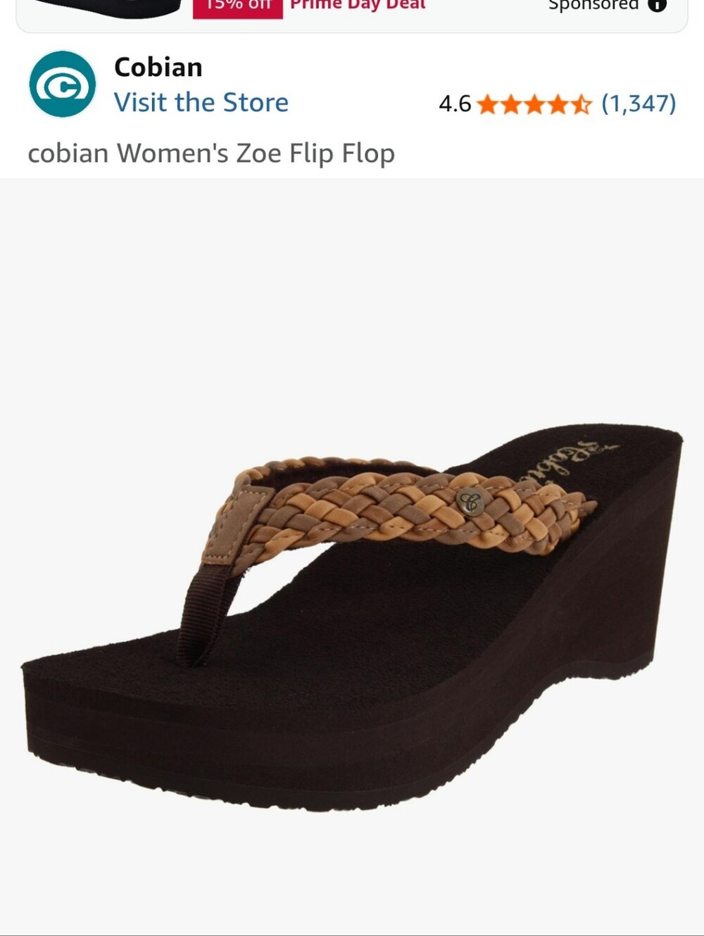 Cobian Wedge Flip Flop